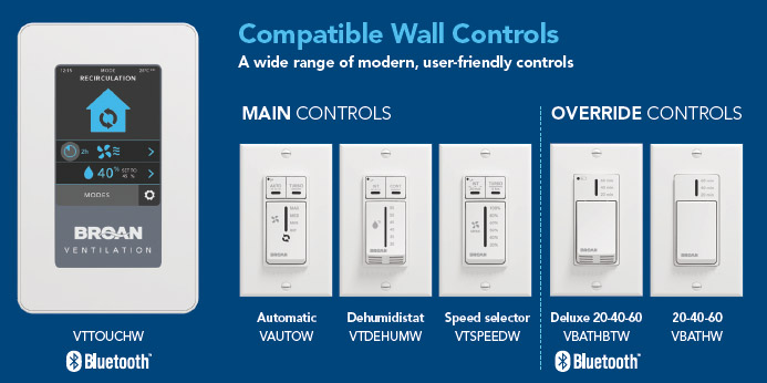 Advanced Touchscreen Control - Compatible Wall Controls